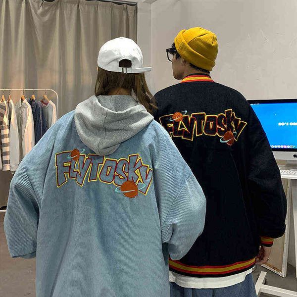 corduroy embroidered baseball suit men's fashion single breasted couple loose jacket vintage spring coat streetwear, Black;brown
corduroy embroidered baseball suit men's fashion single breasted couple loose jacket vintage spring coat streetwear, Black;brown