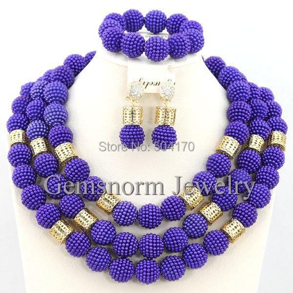 earrings & necklace big fashion beads jewelry set african sets royal blue nigerian wedding wb091, Silver
earrings & necklace big fashion beads jewelry set african sets royal blue nigerian wedding wb091, Silver
