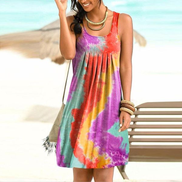 casual dresses women's summer sleeveless round neck loose dress plus size halter kneetie-dye print splicing big hem beach for women 202, Black;gray
casual dresses women's summer sleeveless round neck loose dress plus size halter kneetie-dye print splicing big hem beach for women 202, Black;gray