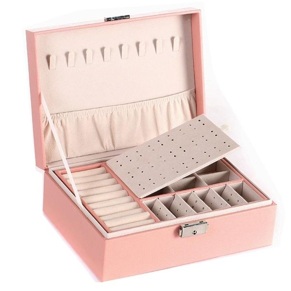 jewelry pouches, bags protable travel pu double layers box display organizer earrings rings necklaces storage holder women girls gifts, Pink;blue
jewelry pouches, bags protable travel pu double layers box display organizer earrings rings necklaces storage holder women girls gifts, Pink;blue