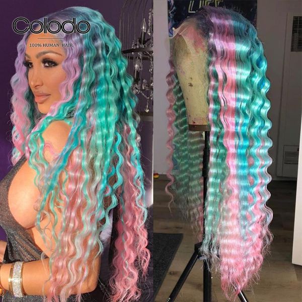 lace wigs pink purple blue rainbow wig 13x4 deep wave frontal pre plucked front hauman hair with baby colodo, Black;brown
lace wigs pink purple blue rainbow wig 13x4 deep wave frontal pre plucked front hauman hair with baby colodo, Black;brown