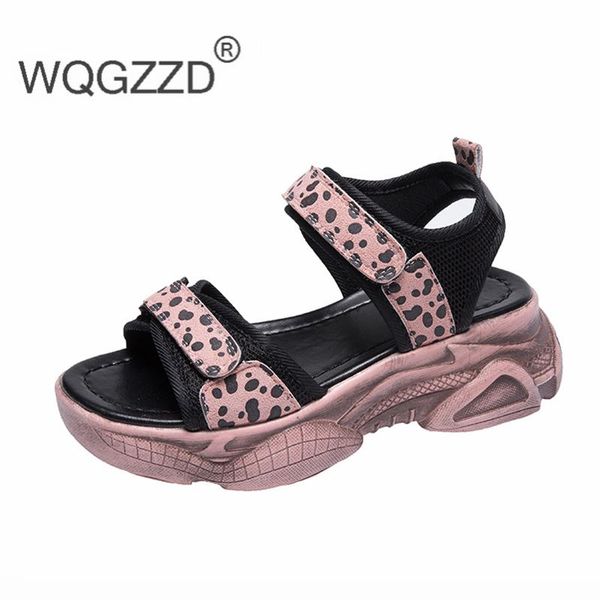 sandalia feminina summer thick bottom gladiator sandals ladies shoes beach zapatos mujer, Black