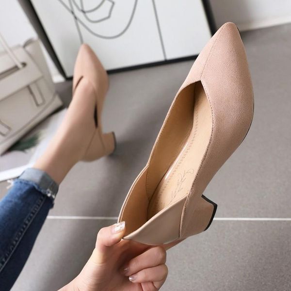 dress shoes pointed thick heel high-heeled women's 2021 middle light mouth nude single with comfortable soft leather gr, Black
dress shoes pointed thick heel high-heeled women's 2021 middle light mouth nude single with comfortable soft leather gr, Black