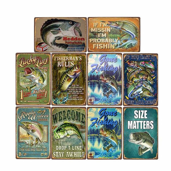 gone fishing retro metal tin sign angler club vintage plaque poster kitchen home dining room wall decor 20x30cm
gone fishing retro metal tin sign angler club vintage plaque poster kitchen home dining room wall decor 20x30cm