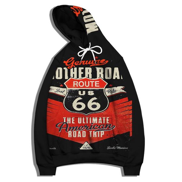 men's hoodies & sweatshirts retro harajuku hip hop streetwear route 66 men women long sleeved casual comfortable hoodie pullover, Black
men's hoodies & sweatshirts retro harajuku hip hop streetwear route 66 men women long sleeved casual comfortable hoodie pullover, Black