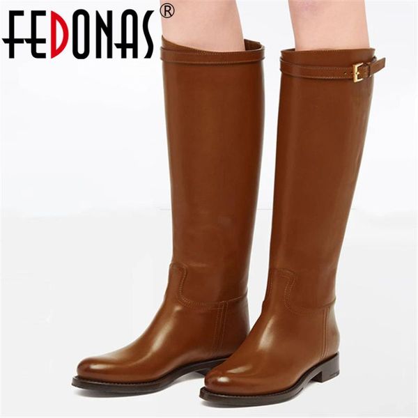 boots fedonas brand genuine leather women knee-high low heels autumn winter party casual long shoes woman fashion buckle, Black
boots fedonas brand genuine leather women knee-high low heels autumn winter party casual long shoes woman fashion buckle, Black