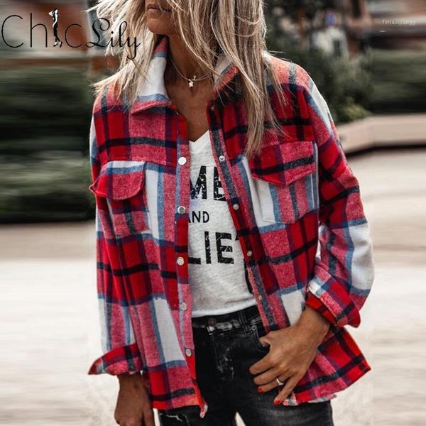 women's jackets long sleeve lapel neck loose plaid coat for women oversized jacket casual streetwear turn-down collar winter, Black;brown
women's jackets long sleeve lapel neck loose plaid coat for women oversized jacket casual streetwear turn-down collar winter, Black;brown
