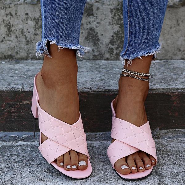 sandals 2021 summer slippers cross women's fashion pu leather sleeve foot chunky high heels fish mouth single shoes, Black
sandals 2021 summer slippers cross women's fashion pu leather sleeve foot chunky high heels fish mouth single shoes, Black