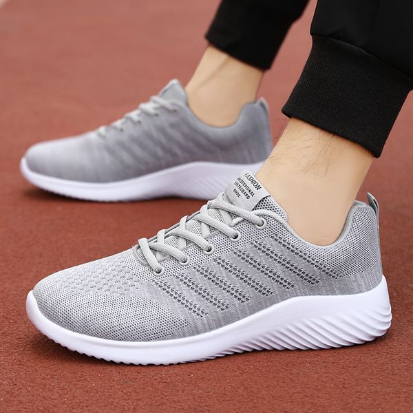 

Summer Men Sneakers Casual Breathable Mesh Men Casual Shoes Lightweight Mens Gym Shoes Lace-up Walking Shoes Zapatillas Hombre, Black