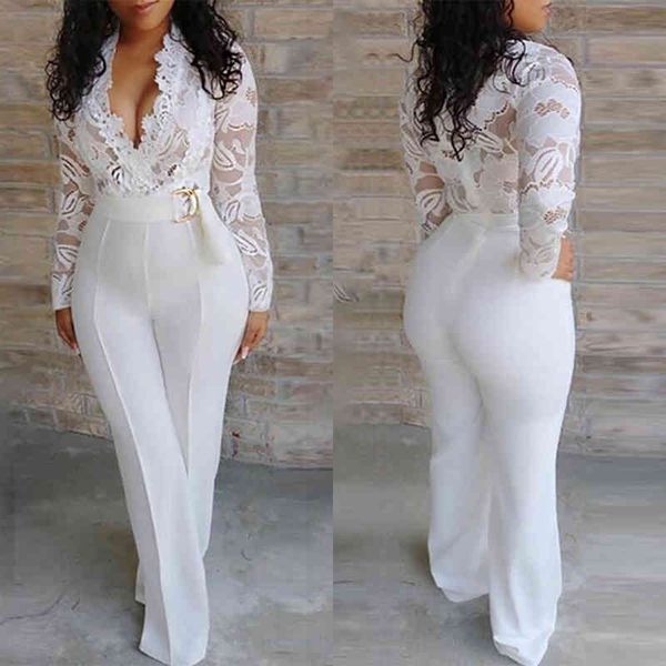 elegant lace rompers womens summer jumpsuit solid color ladies casual long trousers overalls white jumpsuit office lady, Black;white
elegant lace rompers womens summer jumpsuit solid color ladies casual long trousers overalls white jumpsuit office lady, Black;white