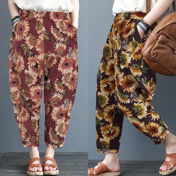 women's pants & capris harem zanzea autumn bohemain print trousers casual elastic waist long pantalon female sunflower turnip oversized, Black;white
women's pants & capris harem zanzea autumn bohemain print trousers casual elastic waist long pantalon female sunflower turnip oversized, Black;white