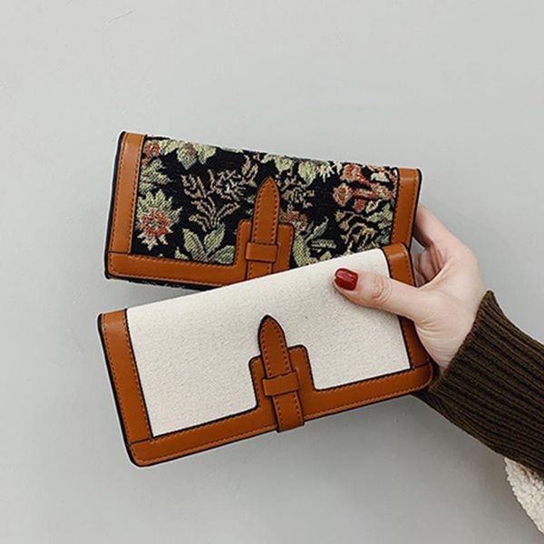 women men classic fashion wallet designer embroidery petals purse pu canvas passport card bags square hasp money bag, Red;black
women men classic fashion wallet designer embroidery petals purse pu canvas passport card bags square hasp money bag, Red;black