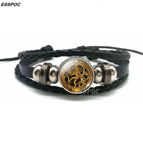 2021 new charm bracelets buddhist statue of dancing shiva nataraja glass cabochon buckle black leather fashion jewelry for friend, Golden;silver
2021 new charm bracelets buddhist statue of dancing shiva nataraja glass cabochon buckle black leather fashion jewelry for friend, Golden;silver