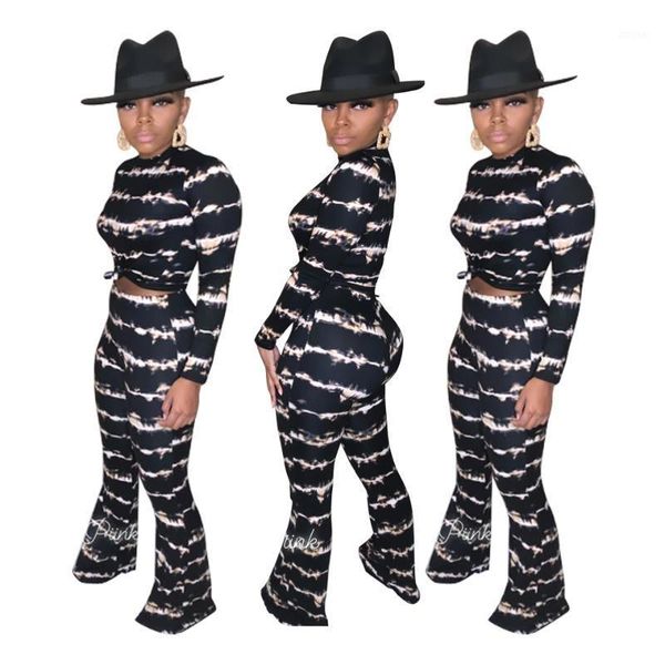 two piece dress bsfs1152 women's horizontal stripes digital print micro bell pants suit street casual outdoor sports work women, White
two piece dress bsfs1152 women's horizontal stripes digital print micro bell pants suit street casual outdoor sports work women, White