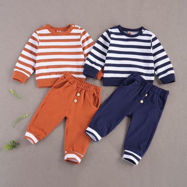 clothing sets casual baby boy clothes set stripe long sleeve round neck button pants with pockets 2pcs for autumn spring, White
clothing sets casual baby boy clothes set stripe long sleeve round neck button pants with pockets 2pcs for autumn spring, White