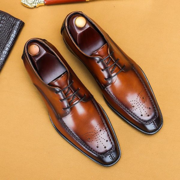 dress shoes italy flat men original leather polished designer brand brogues carved suit genuine brown laces wedding 2021, Black
dress shoes italy flat men original leather polished designer brand brogues carved suit genuine brown laces wedding 2021, Black