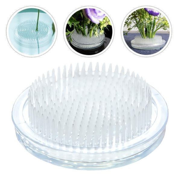 vases 1pc creative flower arrangement base simple chic container (transparent)