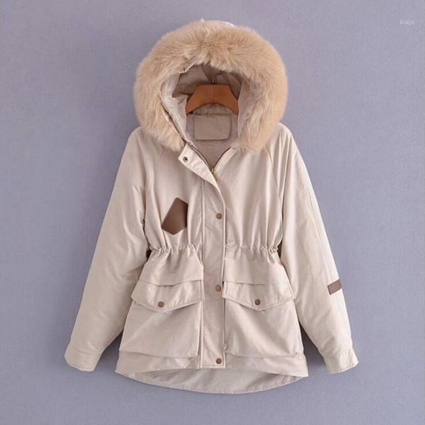women's down & parkas women hooded big fur parka cotton padded winter jacket long velvet lining warm, Black
women's down & parkas women hooded big fur parka cotton padded winter jacket long velvet lining warm, Black