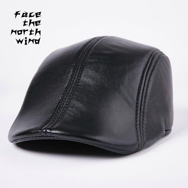 visors thin leather sheepskin hat beret in the elderly men winter leisure fashion duck tongue cap forward, Blue;gray
visors thin leather sheepskin hat beret in the elderly men winter leisure fashion duck tongue cap forward, Blue;gray