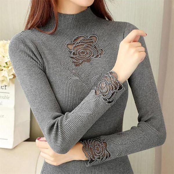 women's sweaters autumn sweater women mesh splice lace warm knit pullovers winter solid slim bottoming knitted female top, White;black
women's sweaters autumn sweater women mesh splice lace warm knit pullovers winter solid slim bottoming knitted female top, White;black