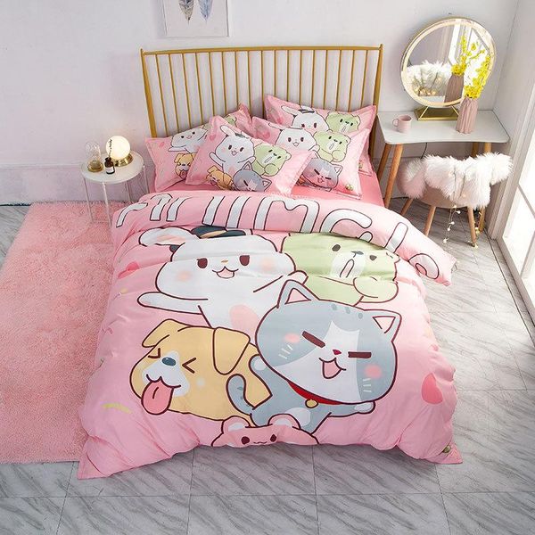 bedding sets home textiles single size cotton 3pcs set pink cute cats cartoon bed duvet cover fitted sheet and pillowcase
bedding sets home textiles single size cotton 3pcs set pink cute cats cartoon bed duvet cover fitted sheet and pillowcase