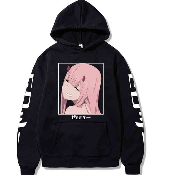 anime zero two print pullover women winter sweatshirt men oversized hoody darling in the franxx costume hoodie harajuku sudadera, Black 
anime zero two print pullover women winter sweatshirt men oversized hoody darling in the franxx costume hoodie harajuku sudadera, Black