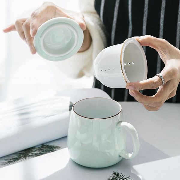 tea water separation ceramic mug cup with lid filter four-color optional practical home office mj82004 mugs
tea water separation ceramic mug cup with lid filter four-color optional practical home office mj82004 mugs