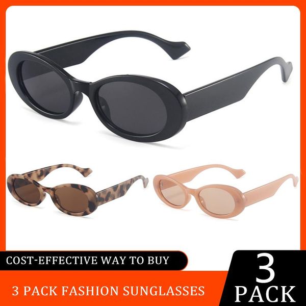 sunglasses 3 pack small oval women brand 2021 trendy design sun glasses lightweight frame uv protection goggles ce, White;black
sunglasses 3 pack small oval women brand 2021 trendy design sun glasses lightweight frame uv protection goggles ce, White;black
