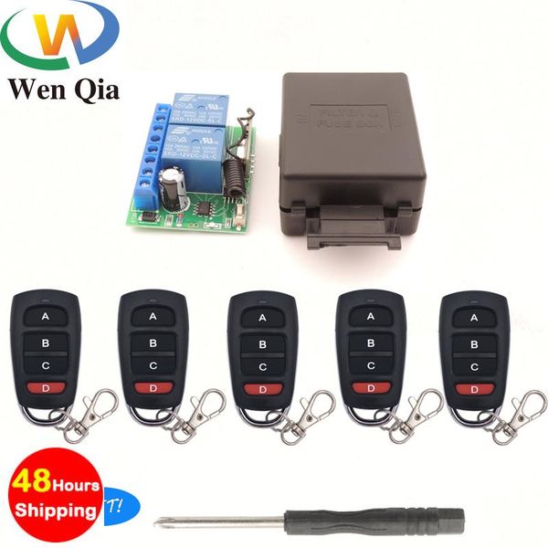 smart home control 433mhz universal wireless remote switch dc 12v2ch relay receiver rf transmitters garage/door/motor/led/light/lamp
smart home control 433mhz universal wireless remote switch dc 12v2ch relay receiver rf transmitters garage/door/motor/led/light/lamp