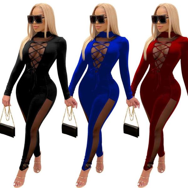 women's jumpsuits & rompers bandage long sleeve jumpsuit women winter backless mesh female overalls club wear romper, Black;white
women's jumpsuits & rompers bandage long sleeve jumpsuit women winter backless mesh female overalls club wear romper, Black;white