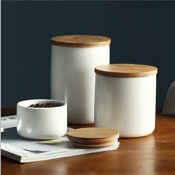 nordic creative kitchen ceramic sealed jar with lid multigrain coffee bean sugar salt storage seasoning box bottles & jars
nordic creative kitchen ceramic sealed jar with lid multigrain coffee bean sugar salt storage seasoning box bottles & jars
