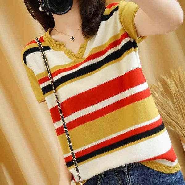 women's t-shirt pure cotton shirt for women, sweater with casual v neckline, striped short sleeve shirt, plus size, summer, , 2021, White
women's t-shirt pure cotton shirt for women, sweater with casual v neckline, striped short sleeve shirt, plus size, summer, , 2021, White