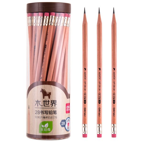 pencils deli 58178 rubber head hexagonal bar kindergarten drawing and writing pencil 2b children's primary school stationery
pencils deli 58178 rubber head hexagonal bar kindergarten drawing and writing pencil 2b children's primary school stationery