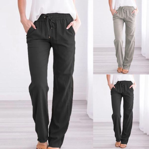women's pants & capris autumn woman casual cotton and linen solid drawstring elastic waist long straight home femme pantalon, Black;white
women's pants & capris autumn woman casual cotton and linen solid drawstring elastic waist long straight home femme pantalon, Black;white