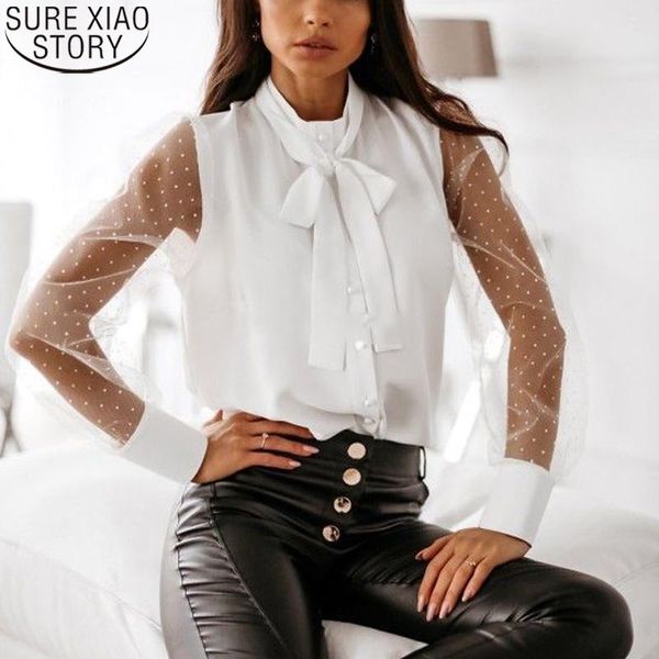 fashion mesh bow blouse women dot shirts button ladies plus size stand collar shirt casual long sleeve blouses 12590 women's &, White
fashion mesh bow blouse women dot shirts button ladies plus size stand collar shirt casual long sleeve blouses 12590 women's &, White