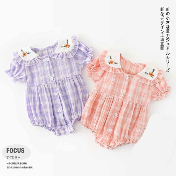 summer born baby girl antique style doll collar flower embroidery short-sleeved triangle climb jumpsuits, Blue
summer born baby girl antique style doll collar flower embroidery short-sleeved triangle climb jumpsuits, Blue