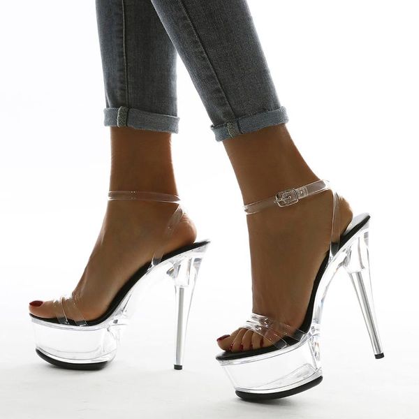 summer gladiator crystal platform women sandals stiletto ankle strap high heels transparent wedding buckle shoes for, Black
summer gladiator crystal platform women sandals stiletto ankle strap high heels transparent wedding buckle shoes for, Black