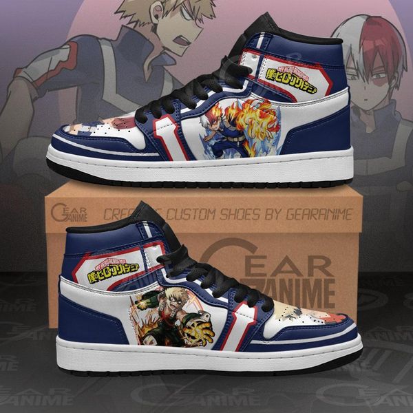 todoroki and bakugo sneakers my hero academia anime shoes