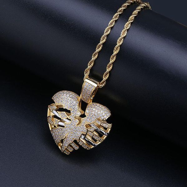 pendant necklaces hip hop micro pave + cubic zirconia bling out broken heart pendants necklace for men fashion rapper jewelry gifts g, Silver
pendant necklaces hip hop micro pave + cubic zirconia bling out broken heart pendants necklace for men fashion rapper jewelry gifts g, Silver