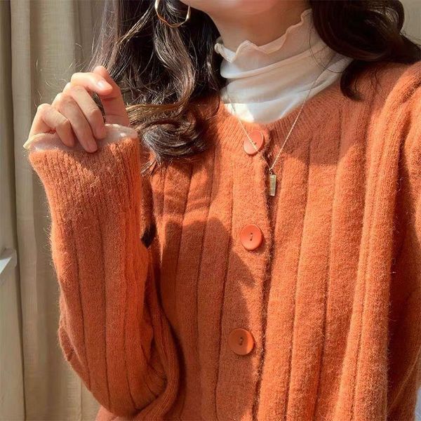 women's knits & tees korean sweet cardigan sweater women single breasted o-neck long sleeved knitted jacket lady cropped jumper, White
women's knits & tees korean sweet cardigan sweater women single breasted o-neck long sleeved knitted jacket lady cropped jumper, White