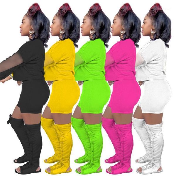 women's tracksuits zaggin 2021 autumn women solid 3-color stitching organza 2-piece set lady o-neck full sleeve shorts plus size se, Gray
women's tracksuits zaggin 2021 autumn women solid 3-color stitching organza 2-piece set lady o-neck full sleeve shorts plus size se, Gray