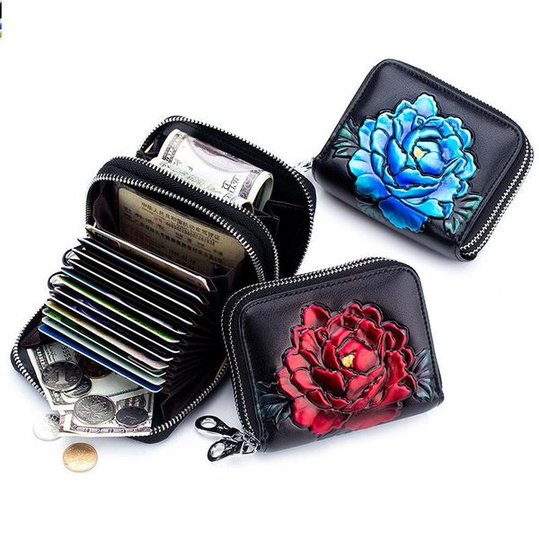 card holders genuine leather women holder wallets small coin purse rose fashion mini zipper, Brown;gray
card holders genuine leather women holder wallets small coin purse rose fashion mini zipper, Brown;gray
