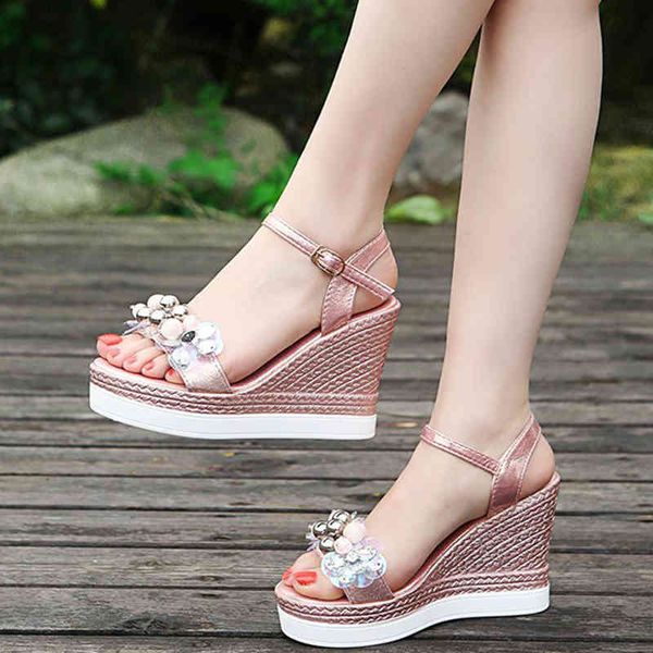 sandals lucyever summer pearl wedge women fashion flower platform high heels woman open toe buckle strap female sandalia shoes 8vd, Black
sandals lucyever summer pearl wedge women fashion flower platform high heels woman open toe buckle strap female sandalia shoes 8vd, Black