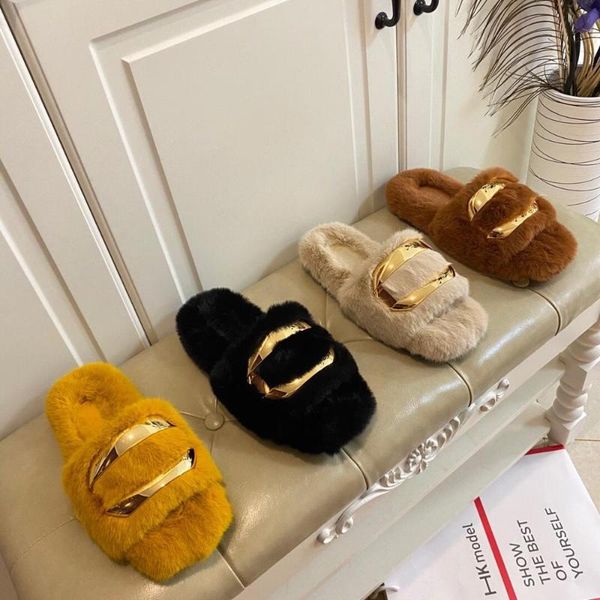 flats woman fur slippers outdoor open-toes metal decora mules zapatos de mujer, Black
flats woman fur slippers outdoor open-toes metal decora mules zapatos de mujer, Black