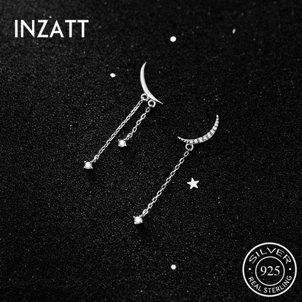 stud inzareal 925 sterling silver zircon moon chain tassel earrings for fashion women party bohemian fine jewelry accessories, Golden;silver
stud inzareal 925 sterling silver zircon moon chain tassel earrings for fashion women party bohemian fine jewelry accessories, Golden;silver