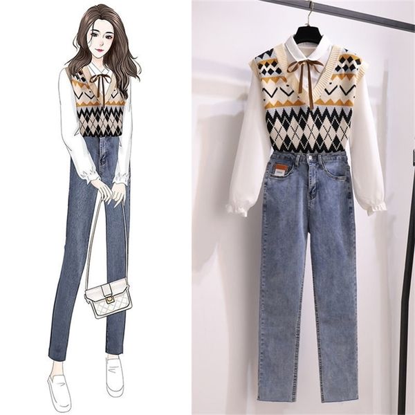 spring and autumn women's western style vest sweater 210427, White;black
spring and autumn women's western style vest sweater 210427, White;black