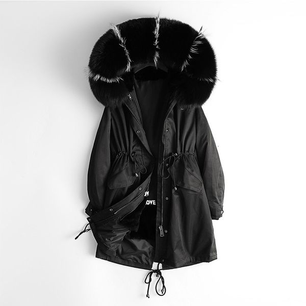 wool school surpasses winter of mid-length women deployable large fox fur collar rex rabbit lining leather grass coat, Black
wool school surpasses winter of mid-length women deployable large fox fur collar rex rabbit lining leather grass coat, Black