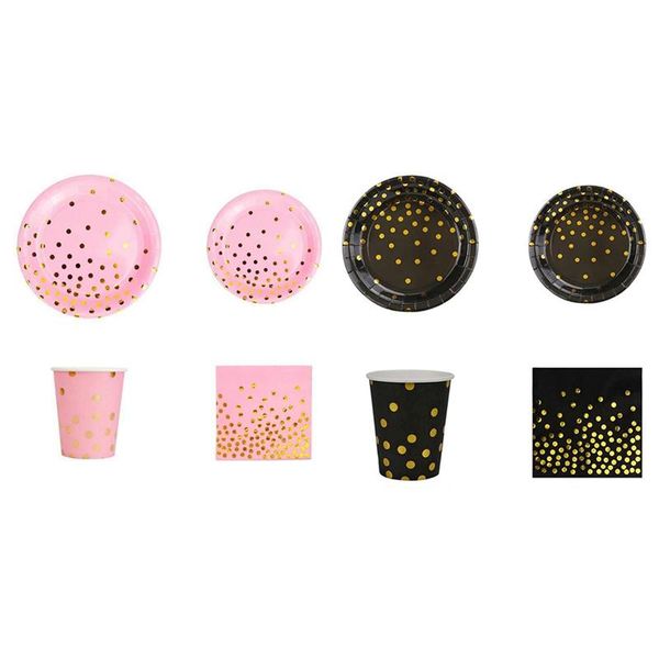 set stamping disposable tableware happy birthday party decor kids wedding pink & black dinnerware sets
set stamping disposable tableware happy birthday party decor kids wedding pink & black dinnerware sets