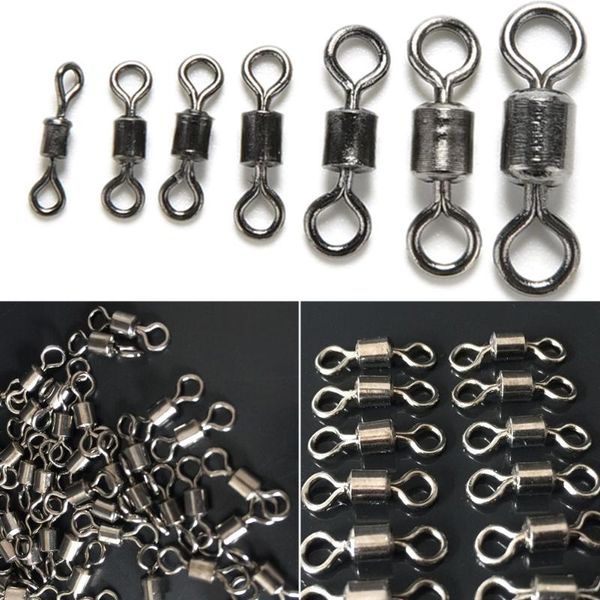 fishing hooks 100pcs/lot swivels rolling swivel connector with ball bearing solid rings sea accessories multi sizes
fishing hooks 100pcs/lot swivels rolling swivel connector with ball bearing solid rings sea accessories multi sizes