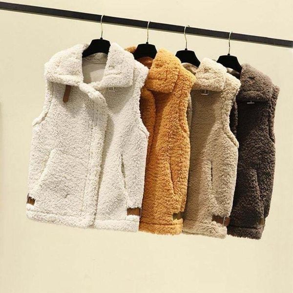 women's vests surufeng fashion lamb wool autumn winter sleeveless coat women vest fleece shaggy warm cropped jackets overcoat zip-up ou, Black;white
women's vests surufeng fashion lamb wool autumn winter sleeveless coat women vest fleece shaggy warm cropped jackets overcoat zip-up ou, Black;white